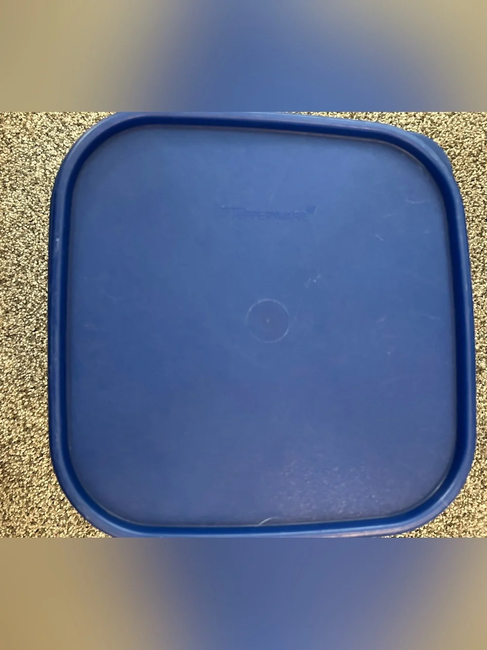 Tupperware #2 Modular Mate Blue Lid Translucent Food Storage Container- 11 cup